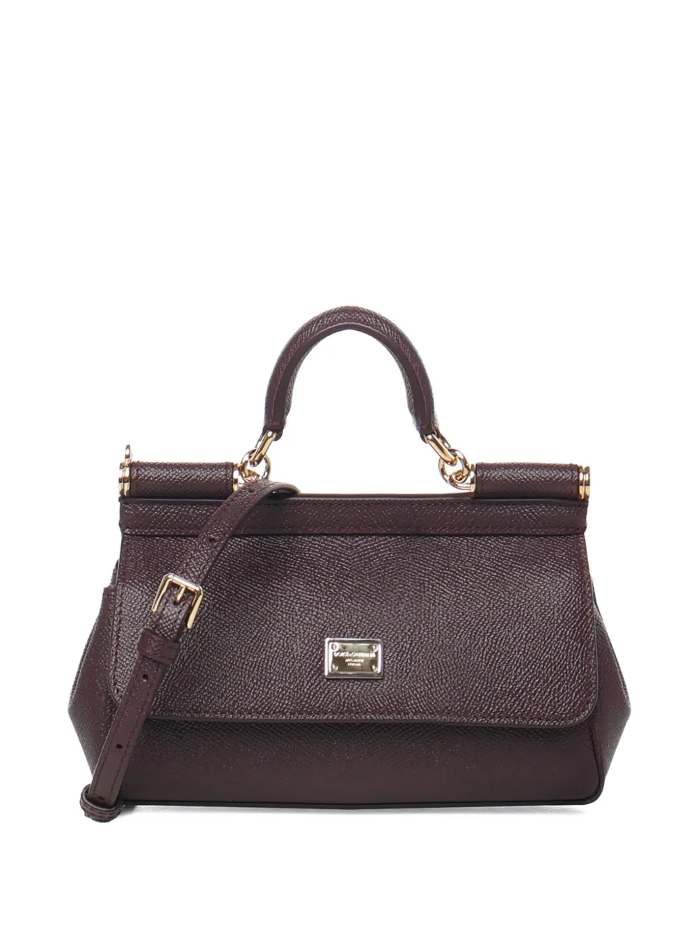 Dolce & Gabbana small Sicily flap-closure tote bag - ブラウン Dolce & Gabbana small Sicily flap-closure tote bag - ブラウン