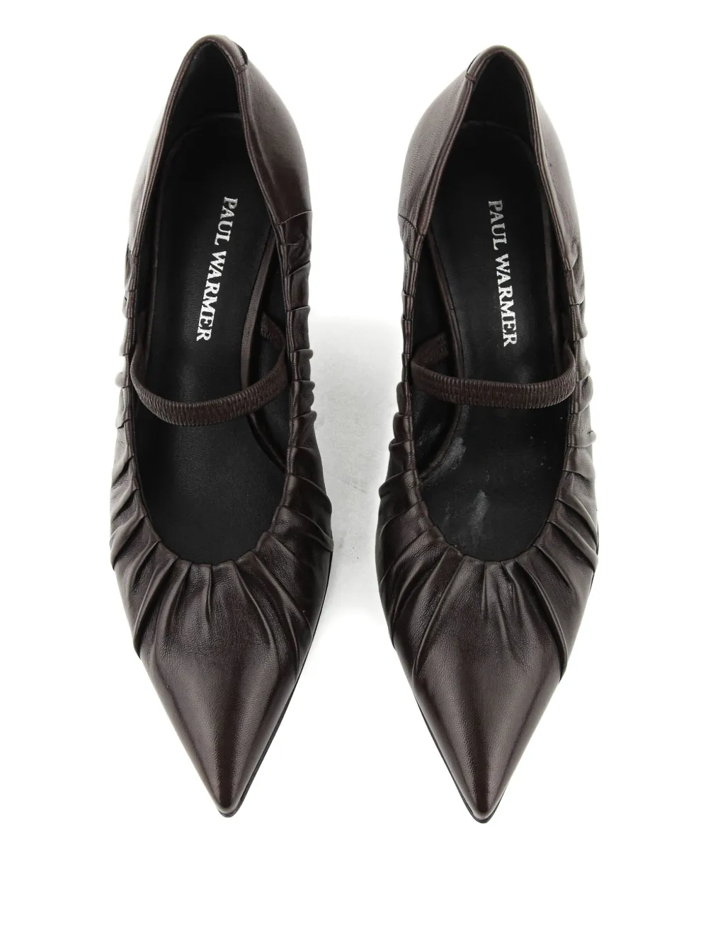 Paul Warmer 60mm Vendome pleated pumps Red