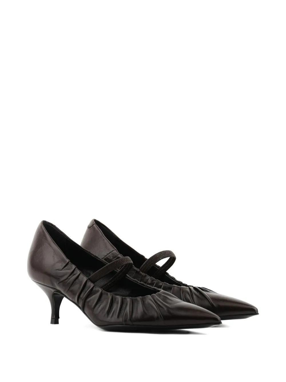 Paul Warmer 60mm Vendome pleated pumps Red
