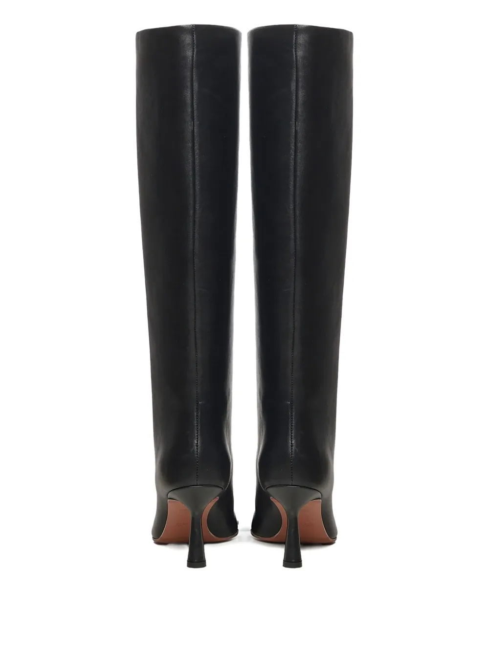 Giuliano Galiano 80mm pointed-toe calfskin boots Black