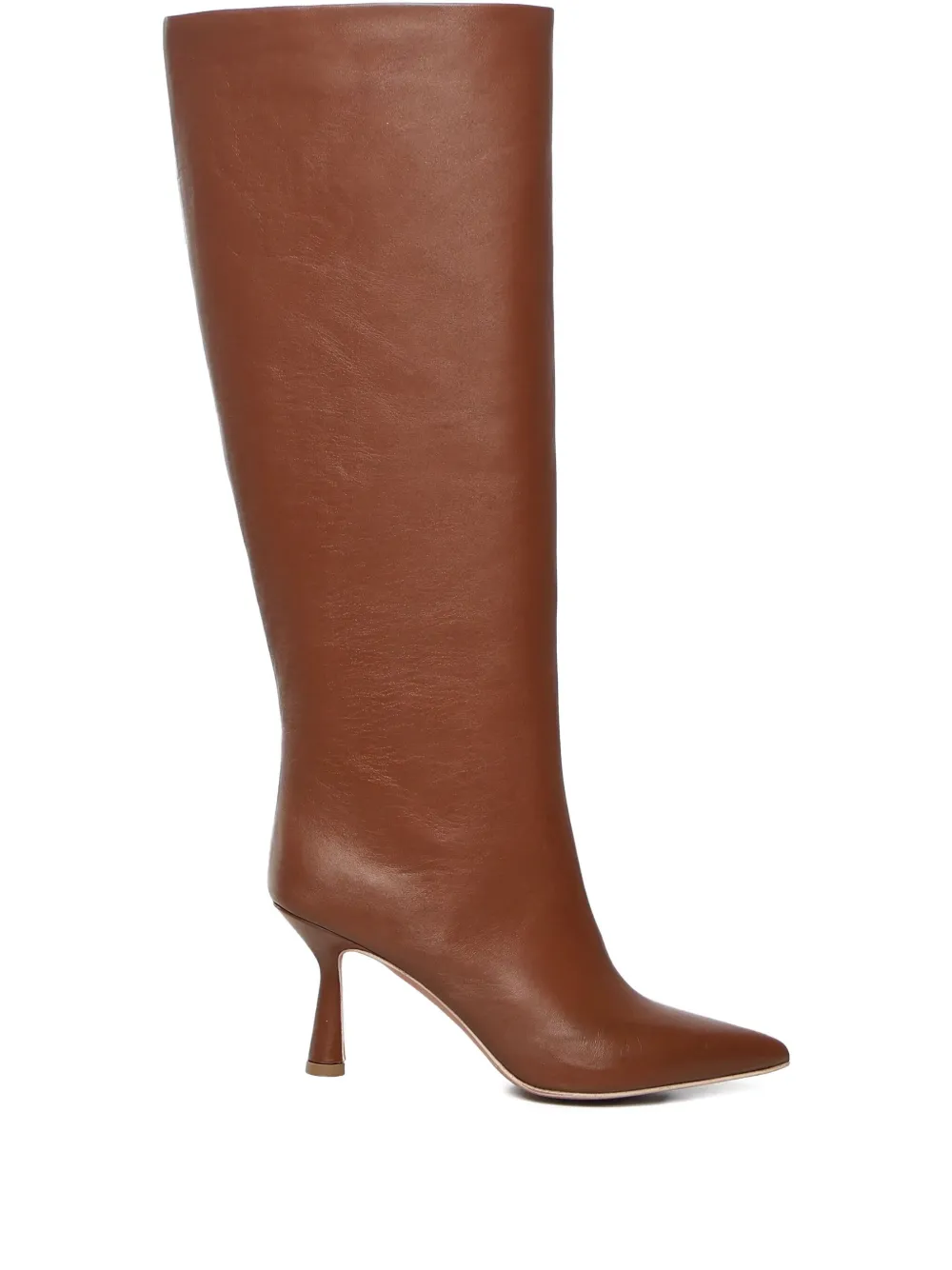 Giuliano Galiano 80mm pointed-toe calfskin boots - ブラウン Giuliano Galiano 80mm pointed-toe calfskin boots - ブラウン