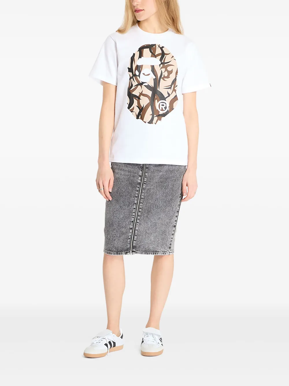 A BATHING APE T-shirt met print Wit