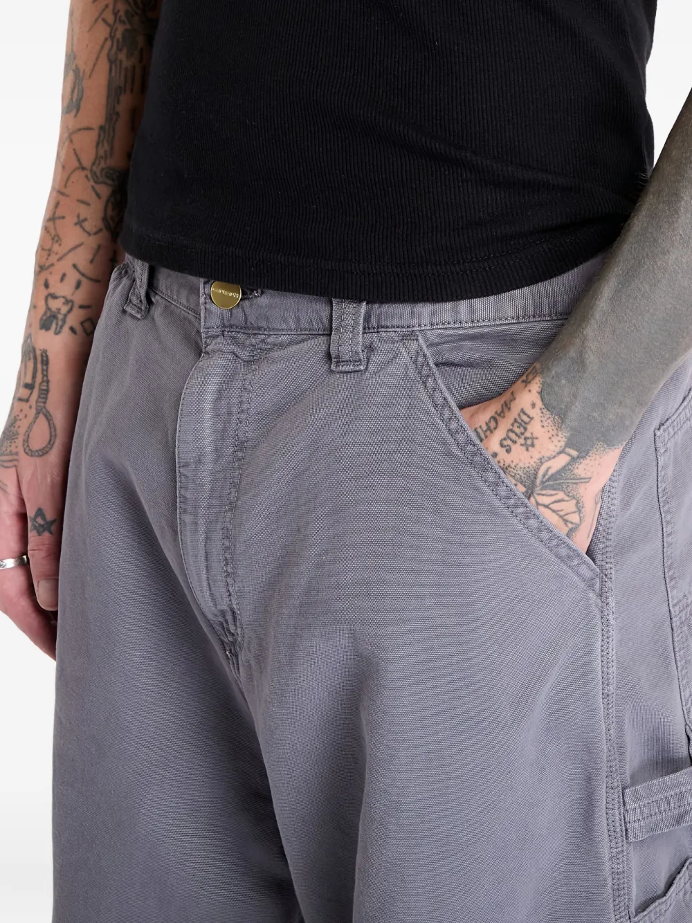 Carhartt Single Knee Trousers In Gray