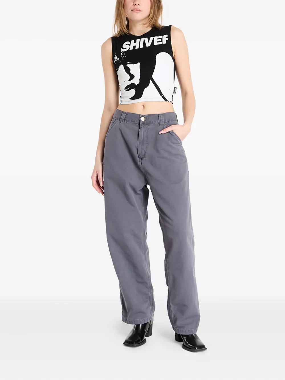 Carhartt WIP single knee trousers - Grijs