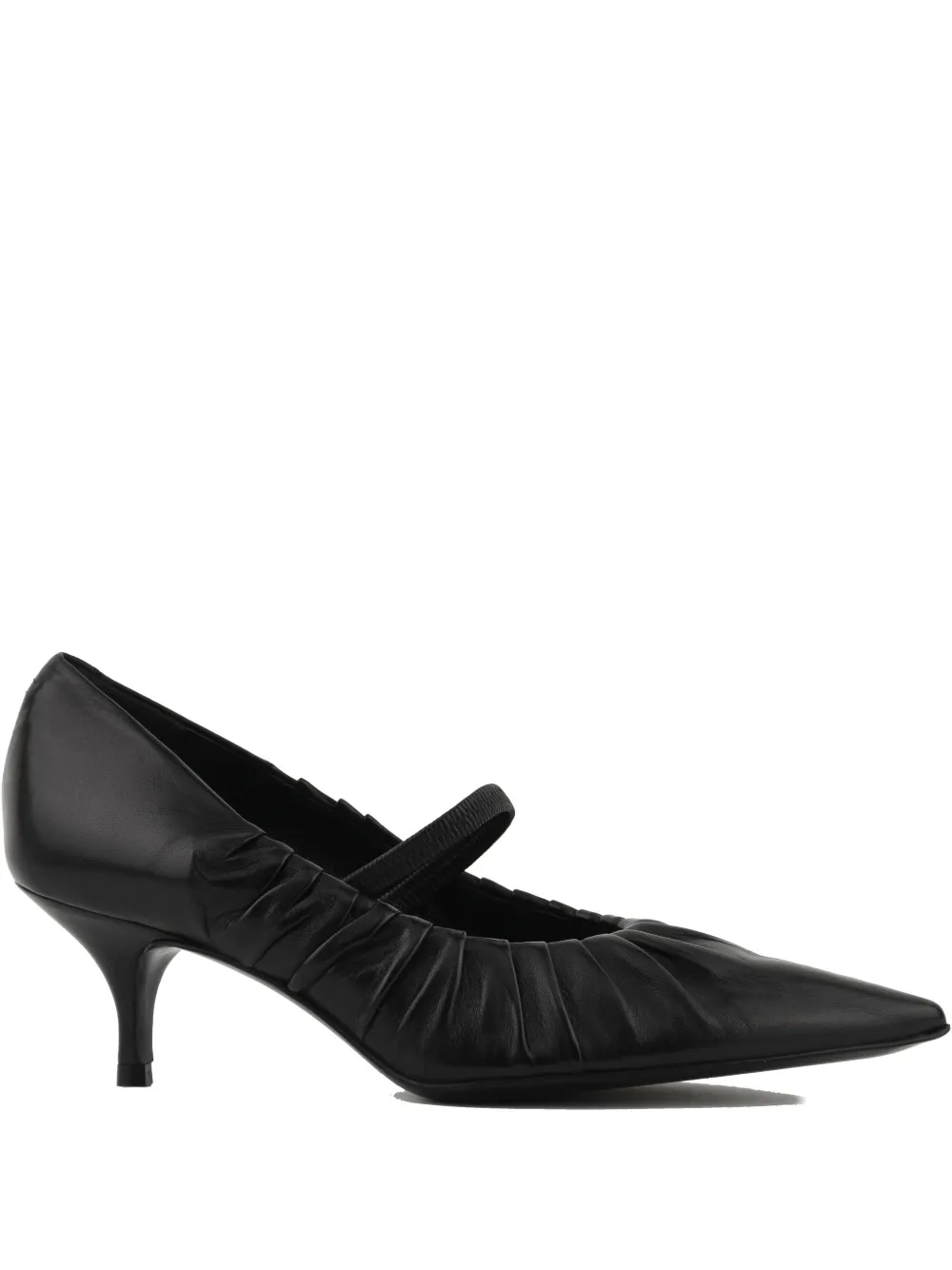 Paul Warmer pleated kitten-heel pumps Black