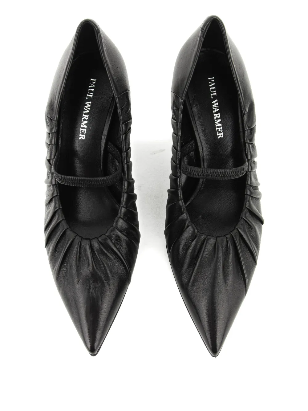 Paul Warmer pleated kitten-heel pumps Black
