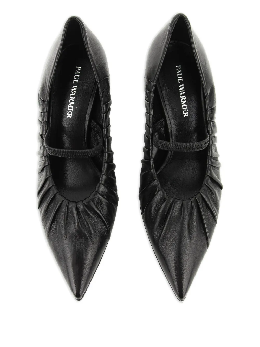 Paul Warmer Geplooide pumps met kittenhak Zwart