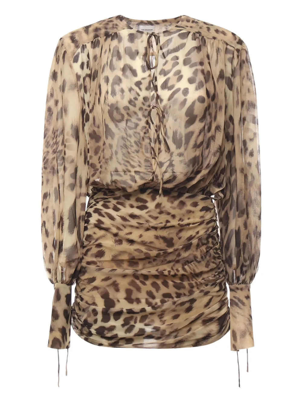 THE ANDAMANE vestido corto con estampado de leopardo | marrón | Image 1