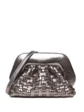 Themoirè woven metallic-effect mini bag - Silver