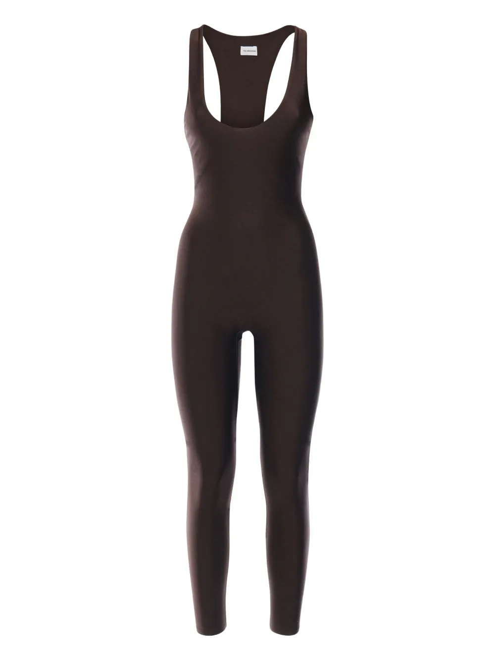 THE ANDAMANE racer-back scoop-neck jumpsuit | Brown | Image 1