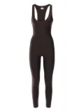 THE ANDAMANE racer-back scoop-neck jumpsuit - Brown