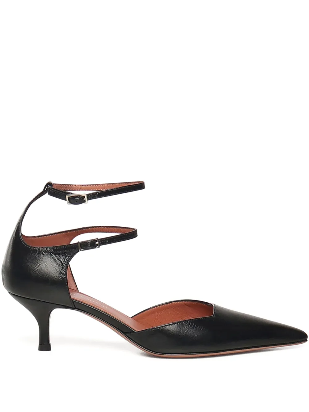 Giuliano Galiano 30mm double-strap pointed pumps - ブラック Giuliano Galiano 30mm double-strap pointed pumps - ブラック