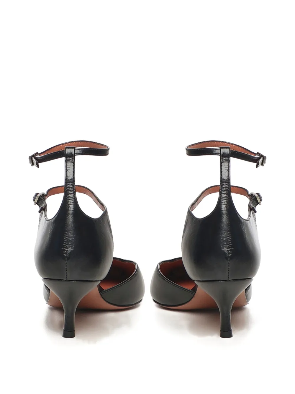 Giuliano Galiano 30mm Double-strap Pointed Pumps In Black