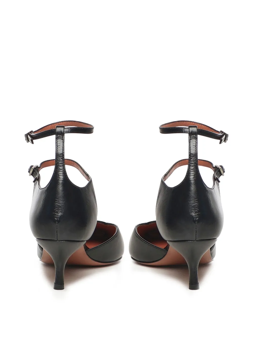 Giuliano Galiano 30mm double-strap pointed pumps Black