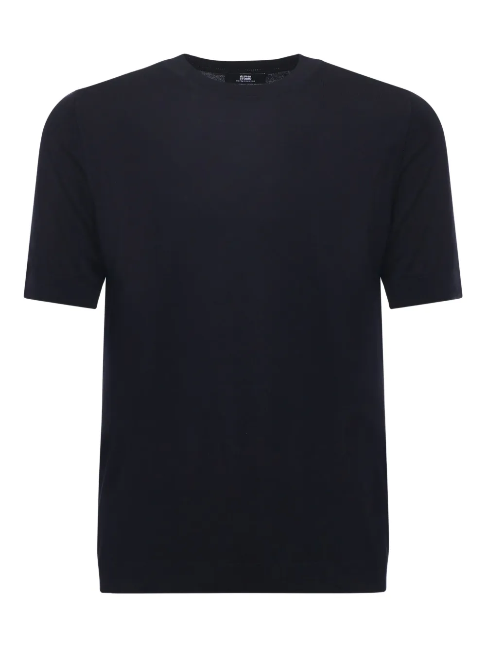 ALPHA STUDIO short-sleeve knitted T-shirt | Black | Image 1