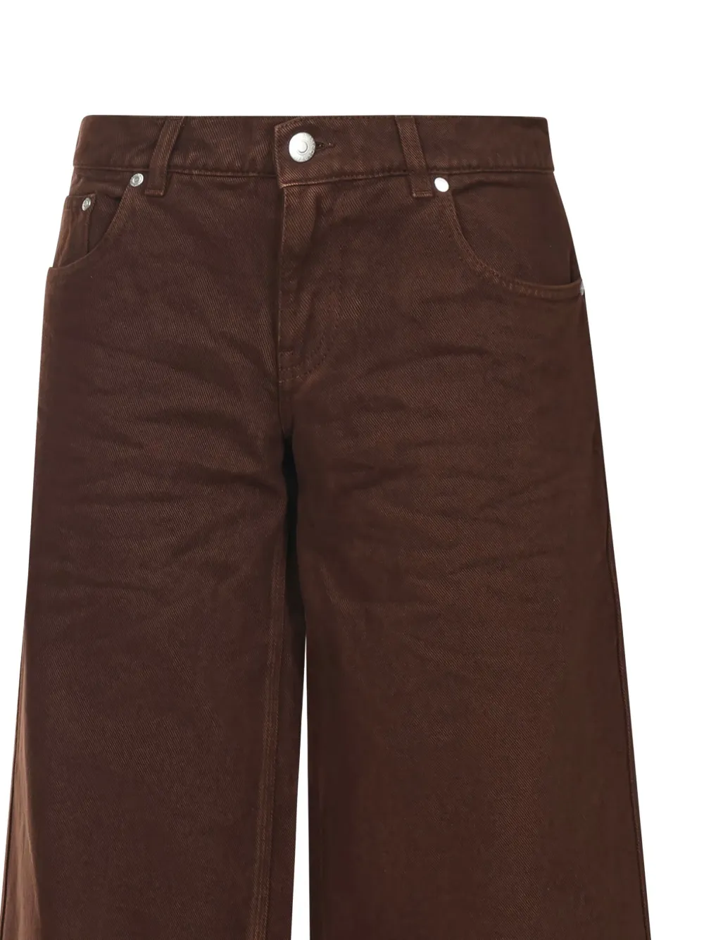 Stella Mccartney Wide Leg Trousers Five Pocket Style In Brown
