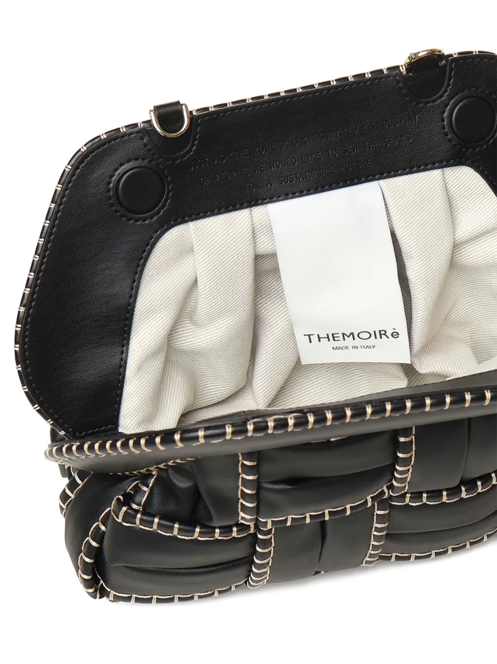 Themoirè Tia clutch Zwart