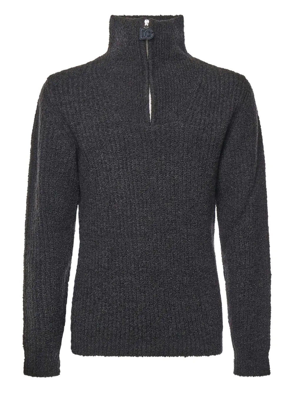 Dolce & Gabbana high-neck zip-up sweater | Grey | Image 1