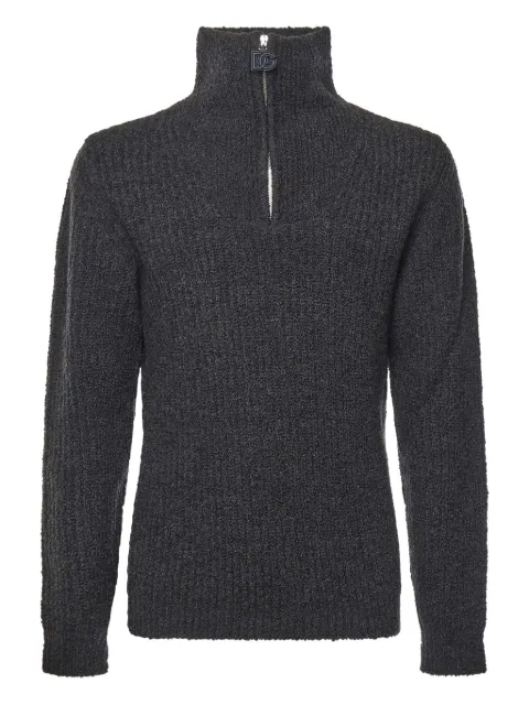 Dolce & Gabbana high-neck zip-up sweater