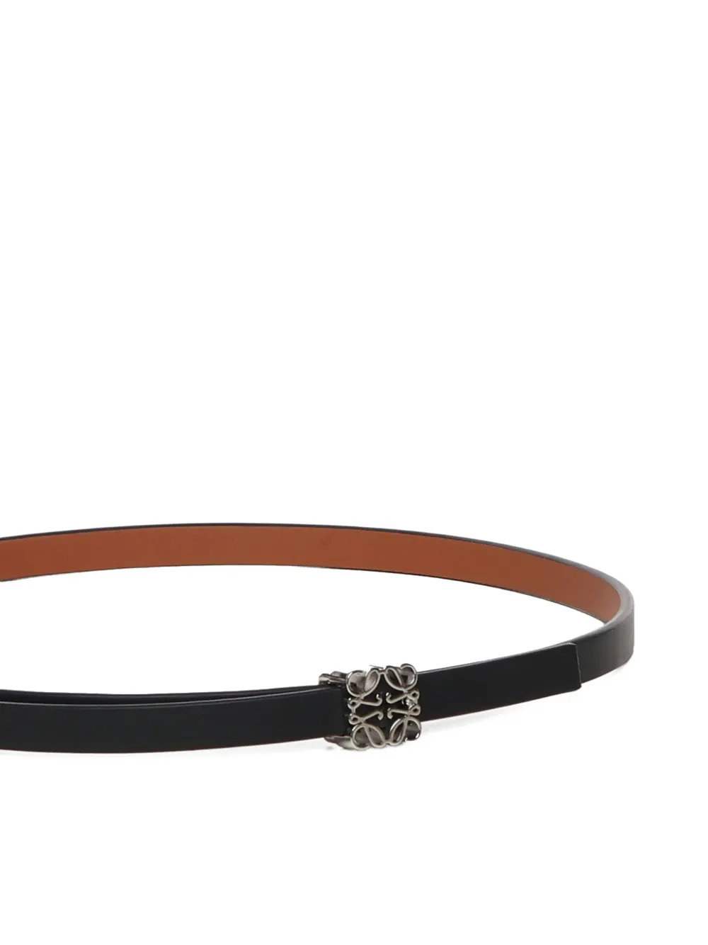 LOEWE Leren riem met Anagram-plakkaat - Zwart
