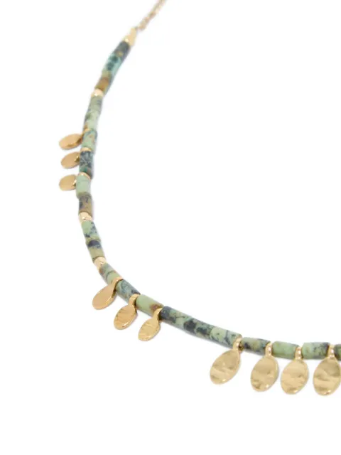 ISABEL MARANT gold-tone bead-drop necklace