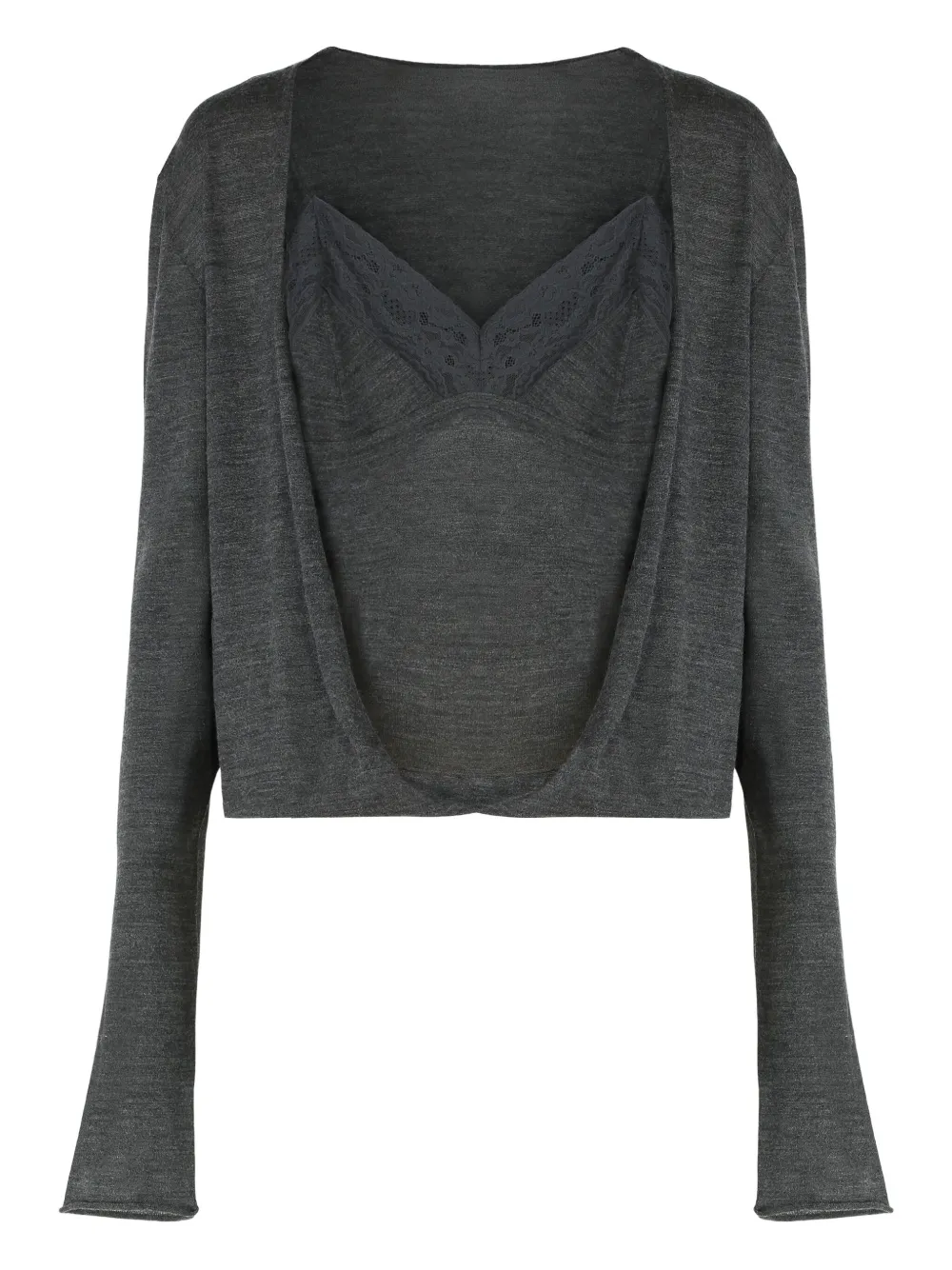 Alberta Ferretti Alberta Ferreti Virgin Wool Sweater In Gray