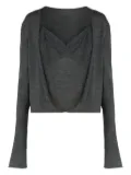Alberta Ferretti open-front wool cardigan - Grey
