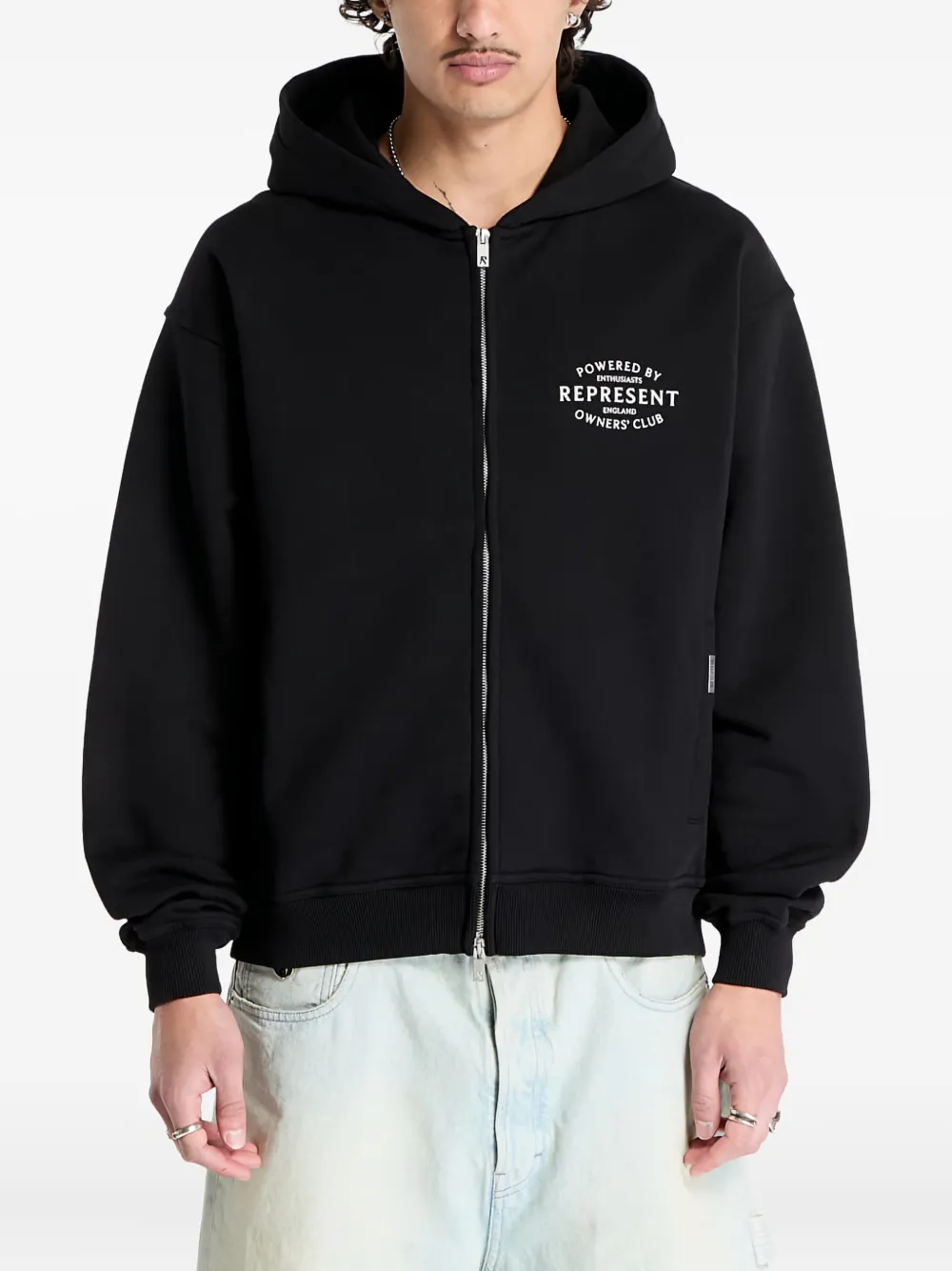 Represent Owners Club hoodie met rits Zwart