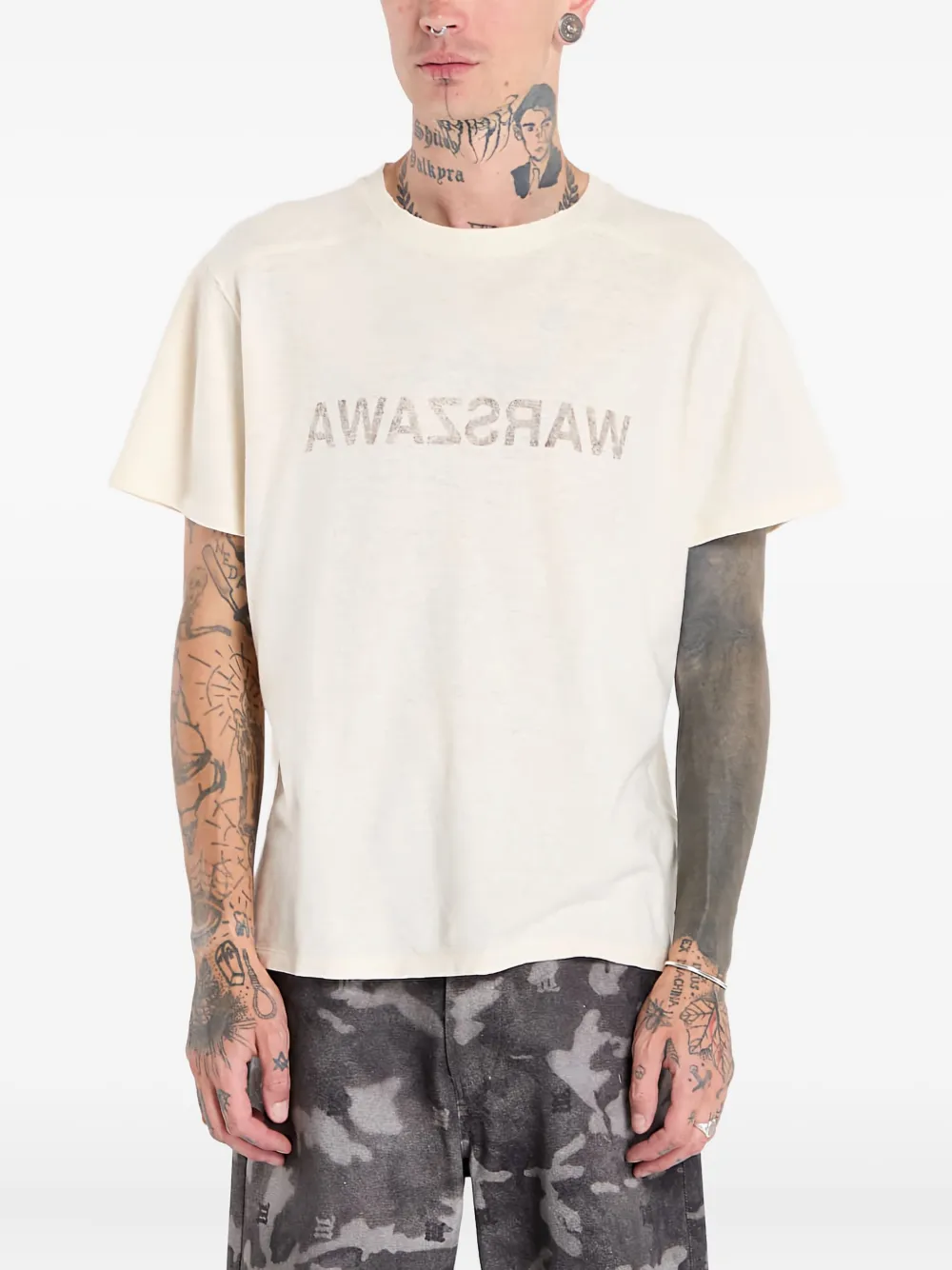 MISBHV warszawa cold wave T-shirt | Neutrals | Image 1