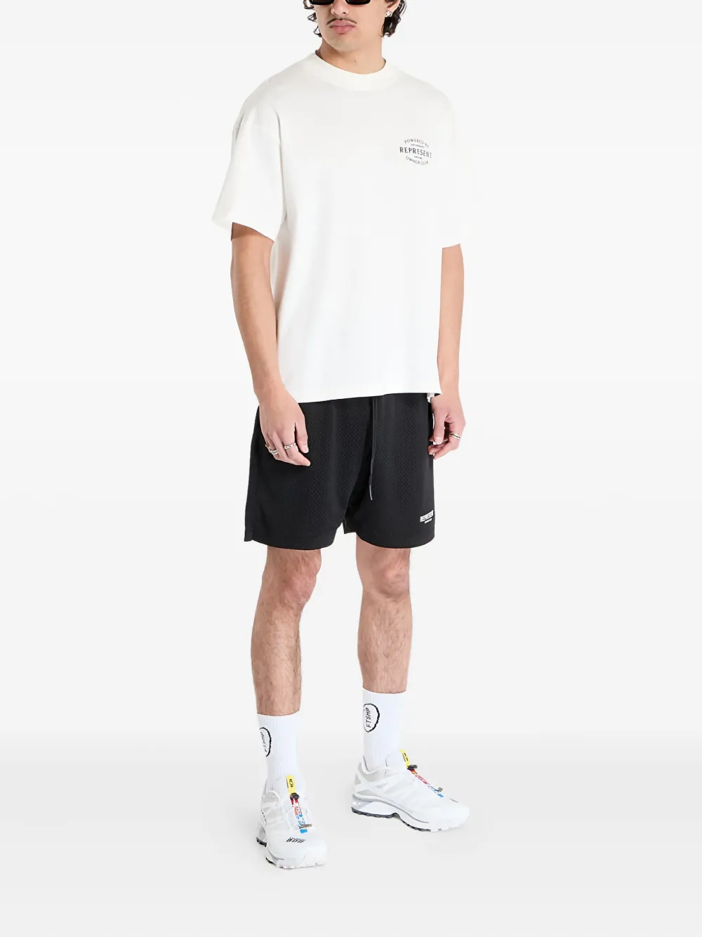 Represent T-shirt met logo - Wit