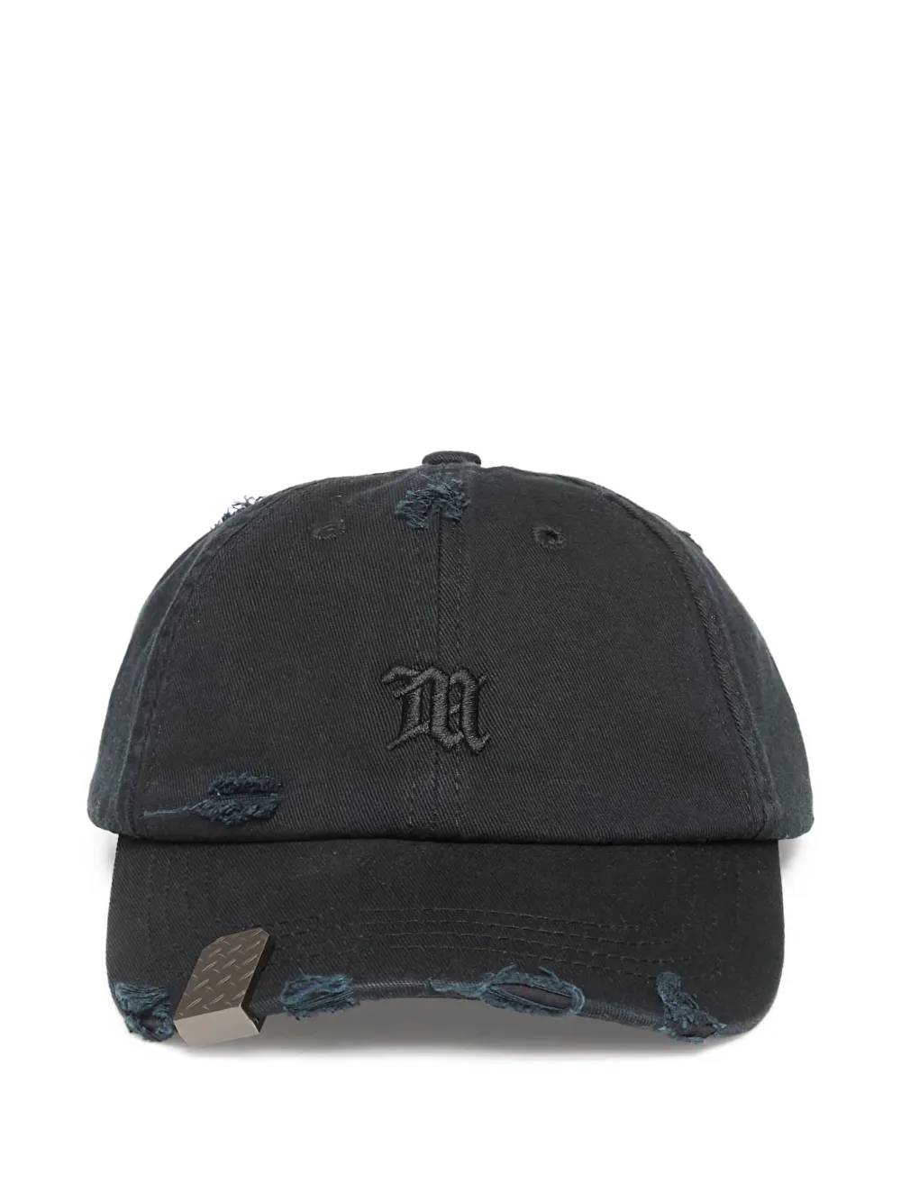 Misbhv Embroidered-logo Distressed Cap In Black