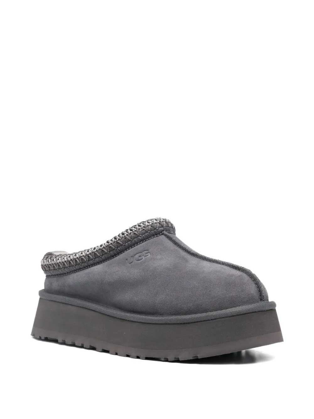 Ugg Tazz Ii Braided Platform Mules In Gray