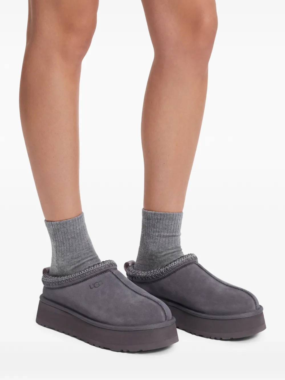 UGG Tazz II gevlochten muiltjes met plateauzool Grijs