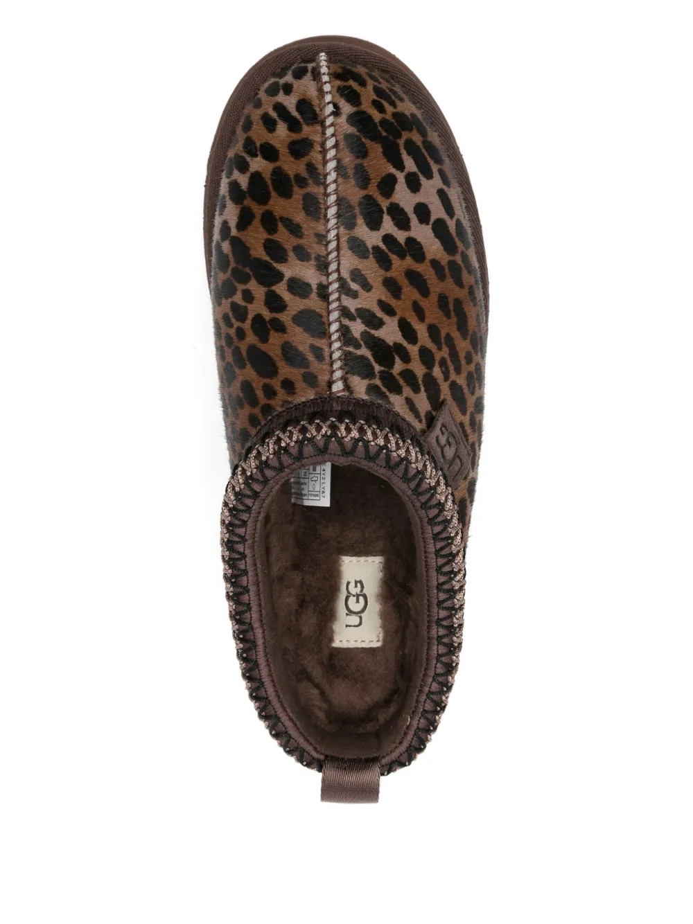Ugg Tazz Caspian Leopard-print Platform Mules In Brown