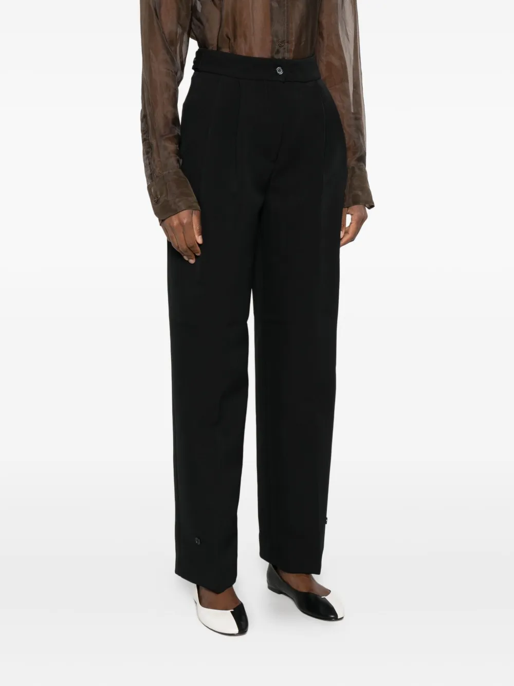 The Frankie Shop Doyer geplooide broek Zwart