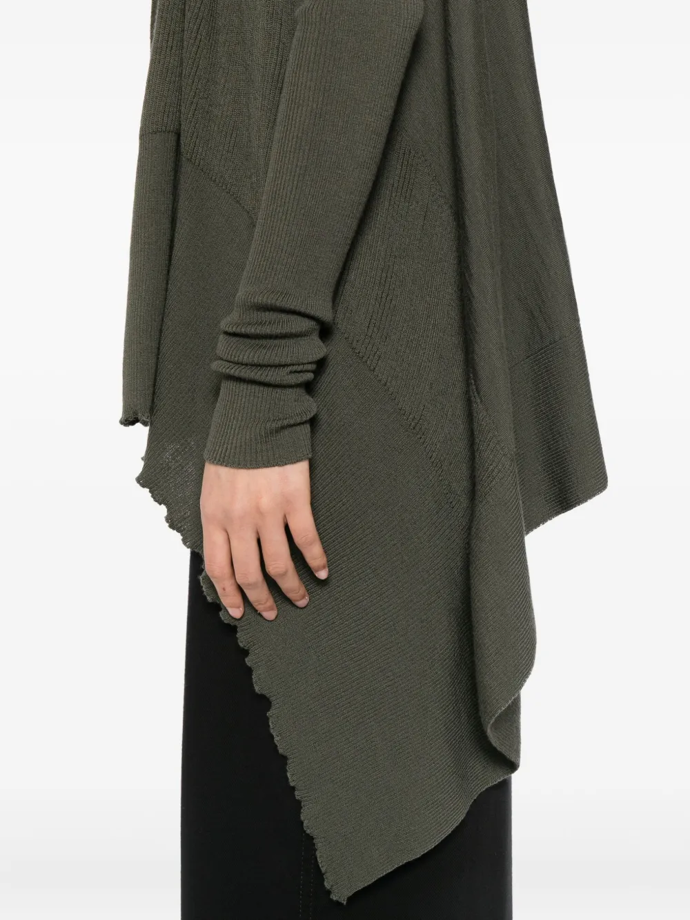 Rick Owens Wool Cardigan In Green