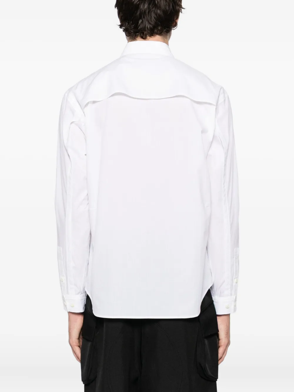 Undercover Overhemd met verborgen knoopsluiting Beige