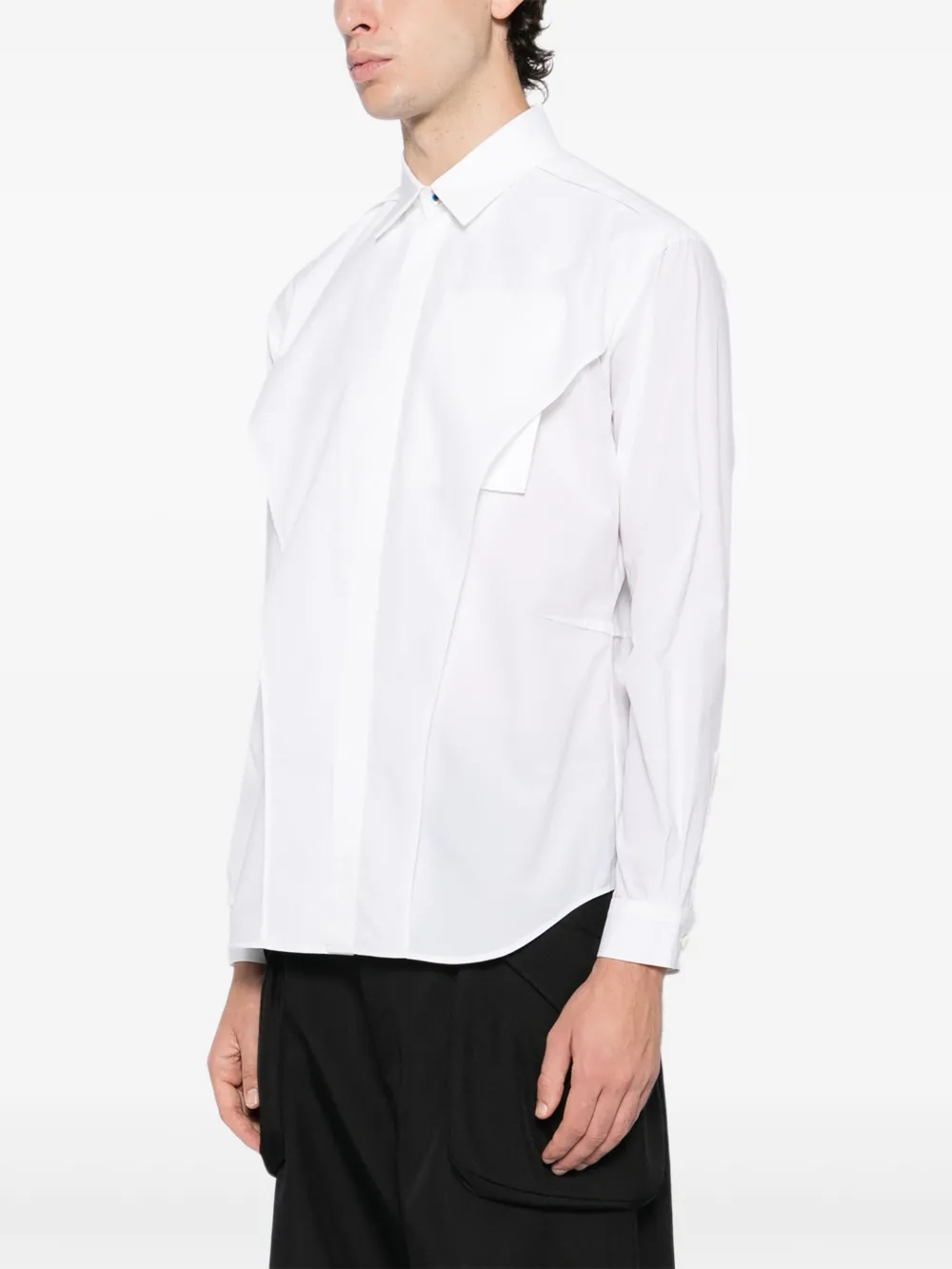 Undercover Overhemd met verborgen knoopsluiting Beige