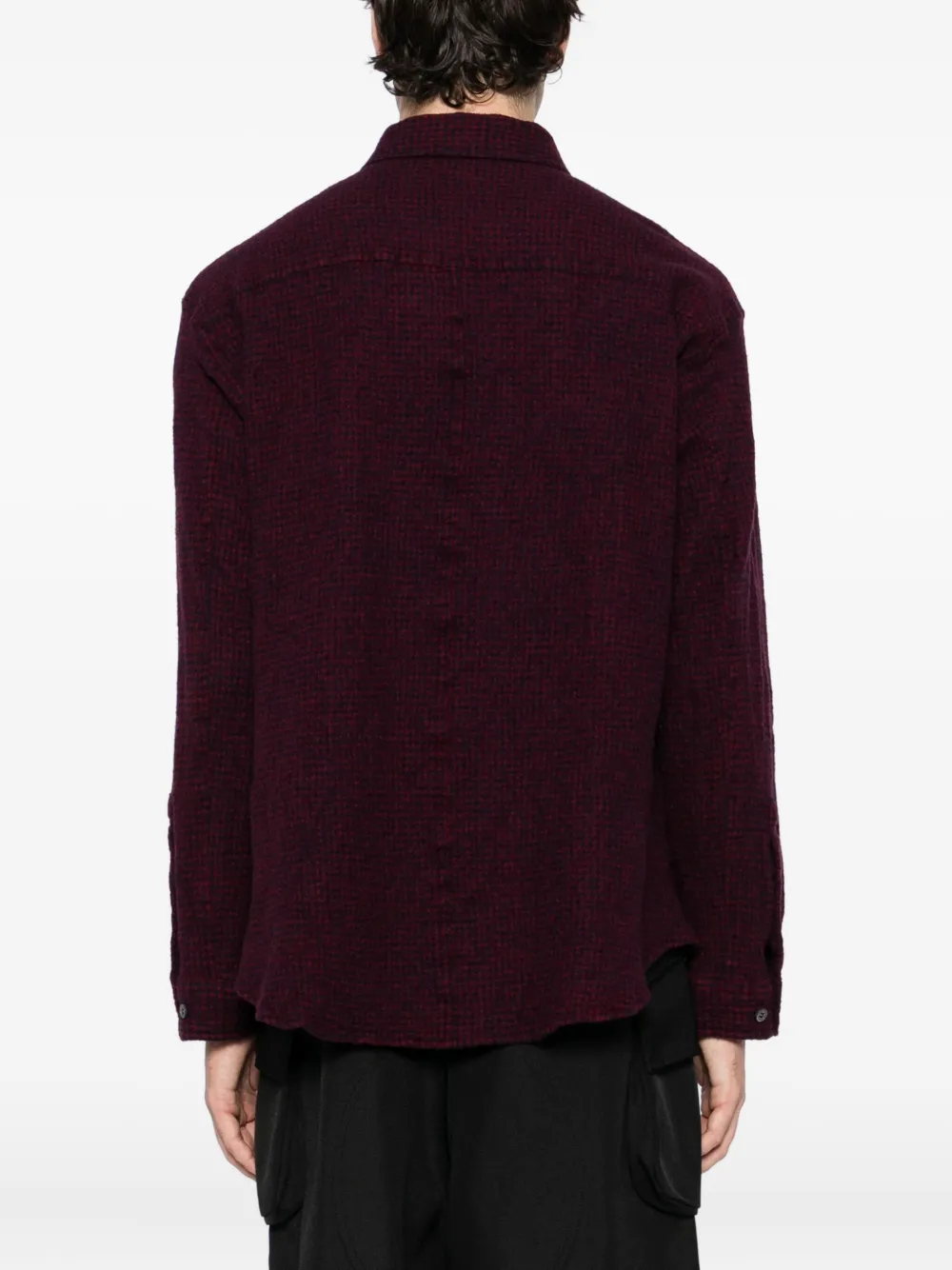 Undercover Overhemd met geborduurd logo Rood