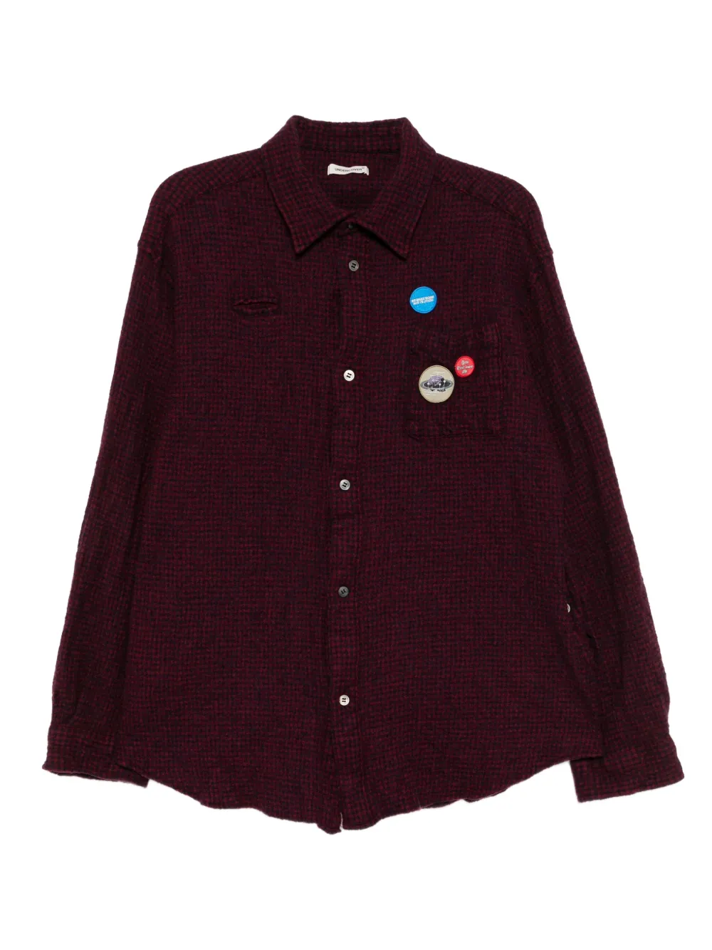 Undercover logo-embroidered shirt | Red | Image 1