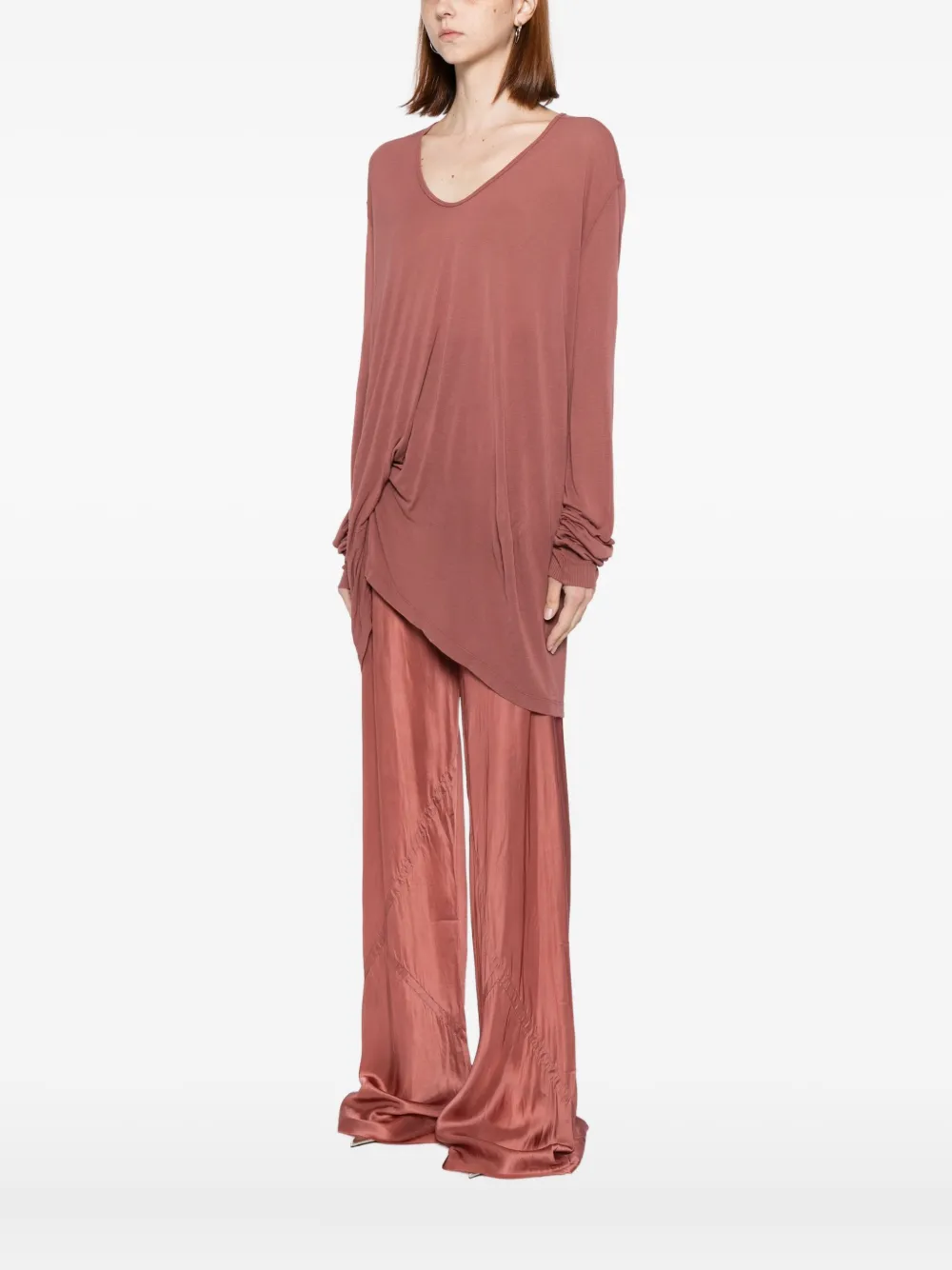 Rick Owens Hiked T-shirt In Red