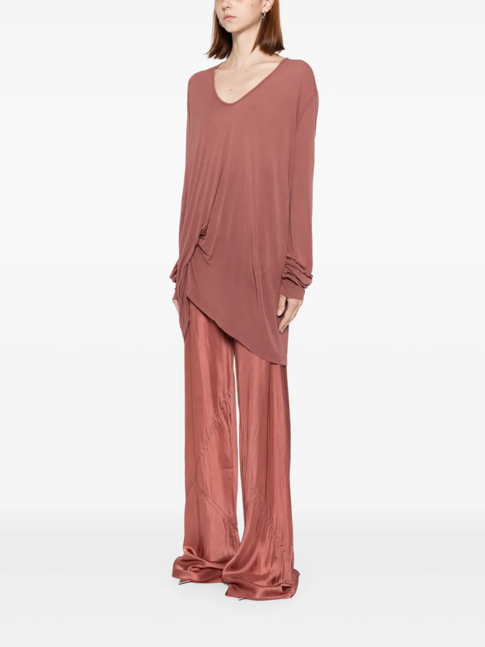 Rick Owens Hiked T-shirt Rood