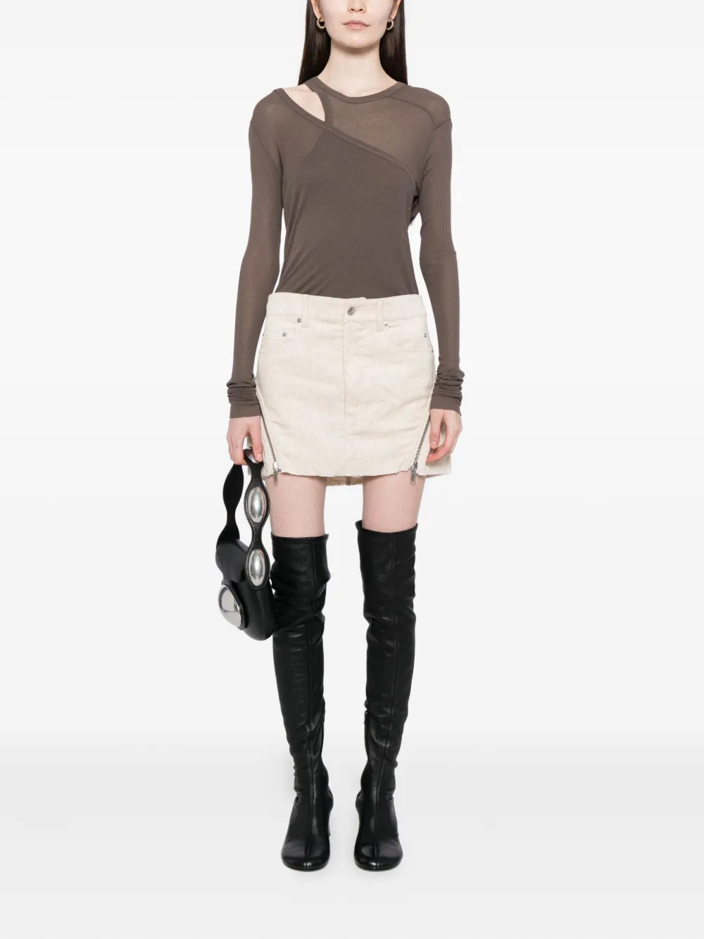 Rick Owens Bolan Banana mini-rok - Beige