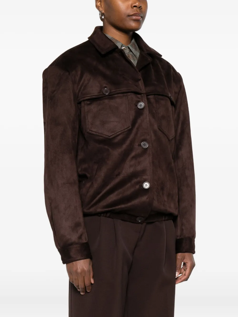 The Frankie Shop Jack met zak met knoopsluiting Bruin