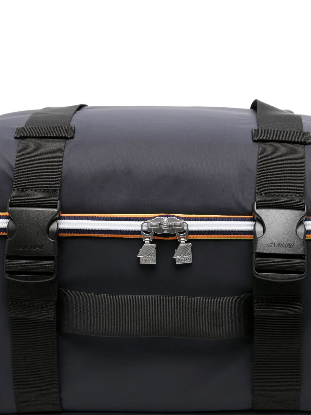 K-Way Gestreepte rolkoffer Blauw