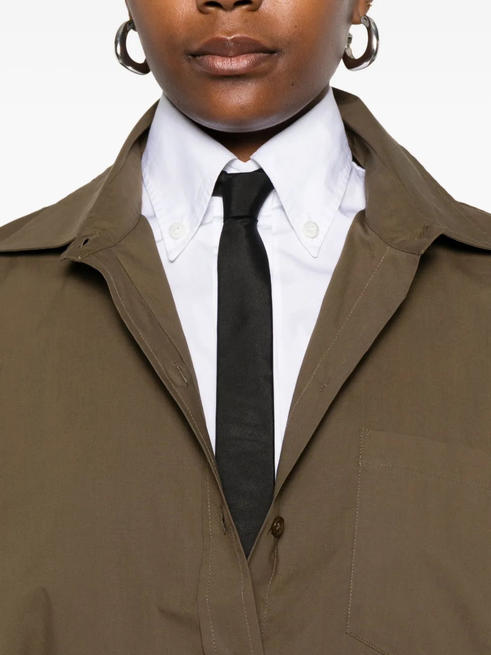 The Frankie Shop Button-down Chest-pocket Shirt In Green