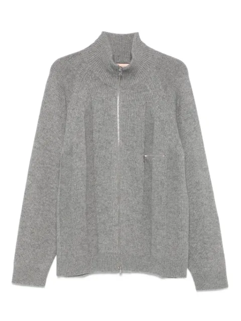 Plan C high-neck zip-front cardigan