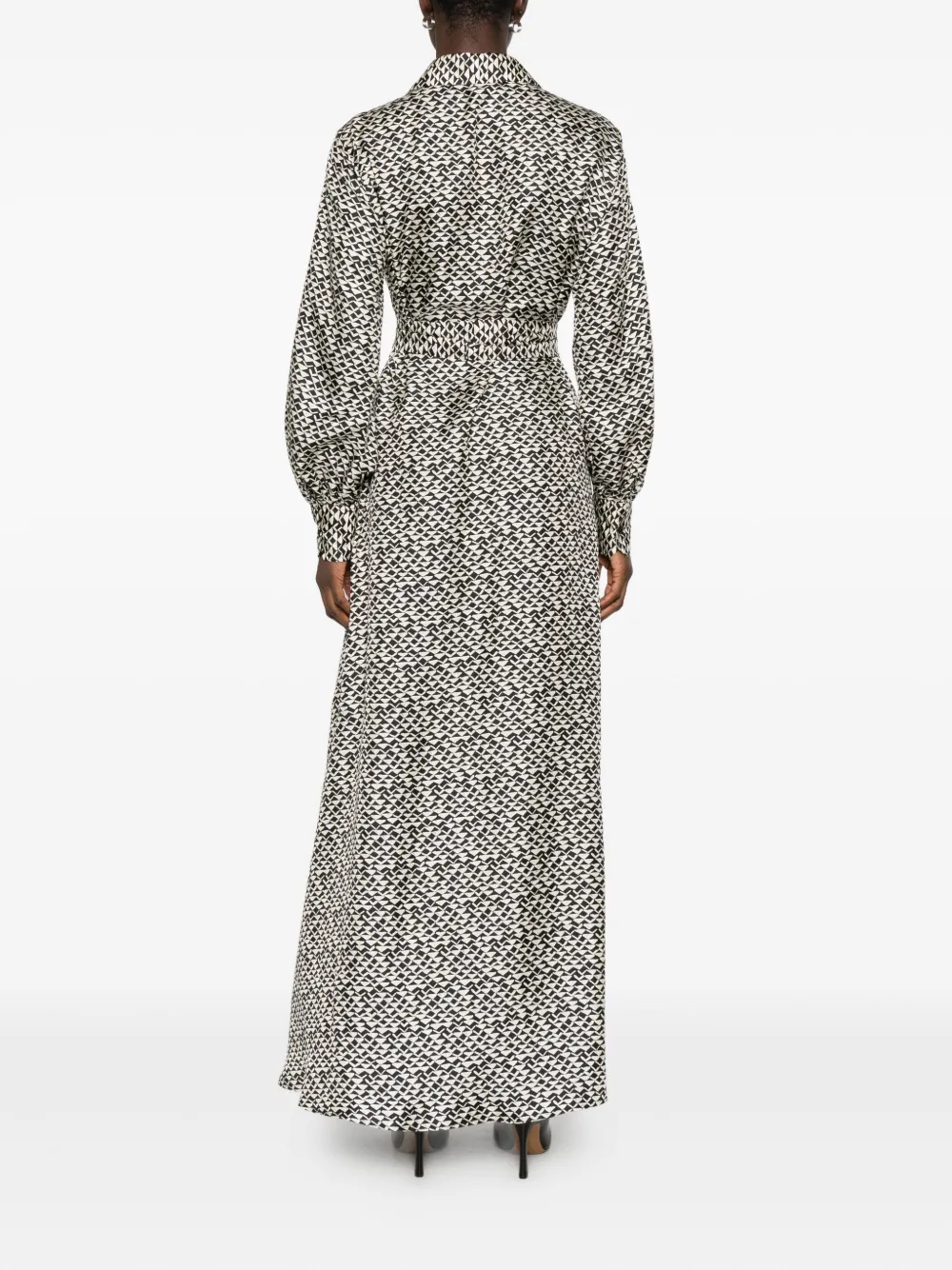 Kiton Tie-waist Printed Dress In Black
