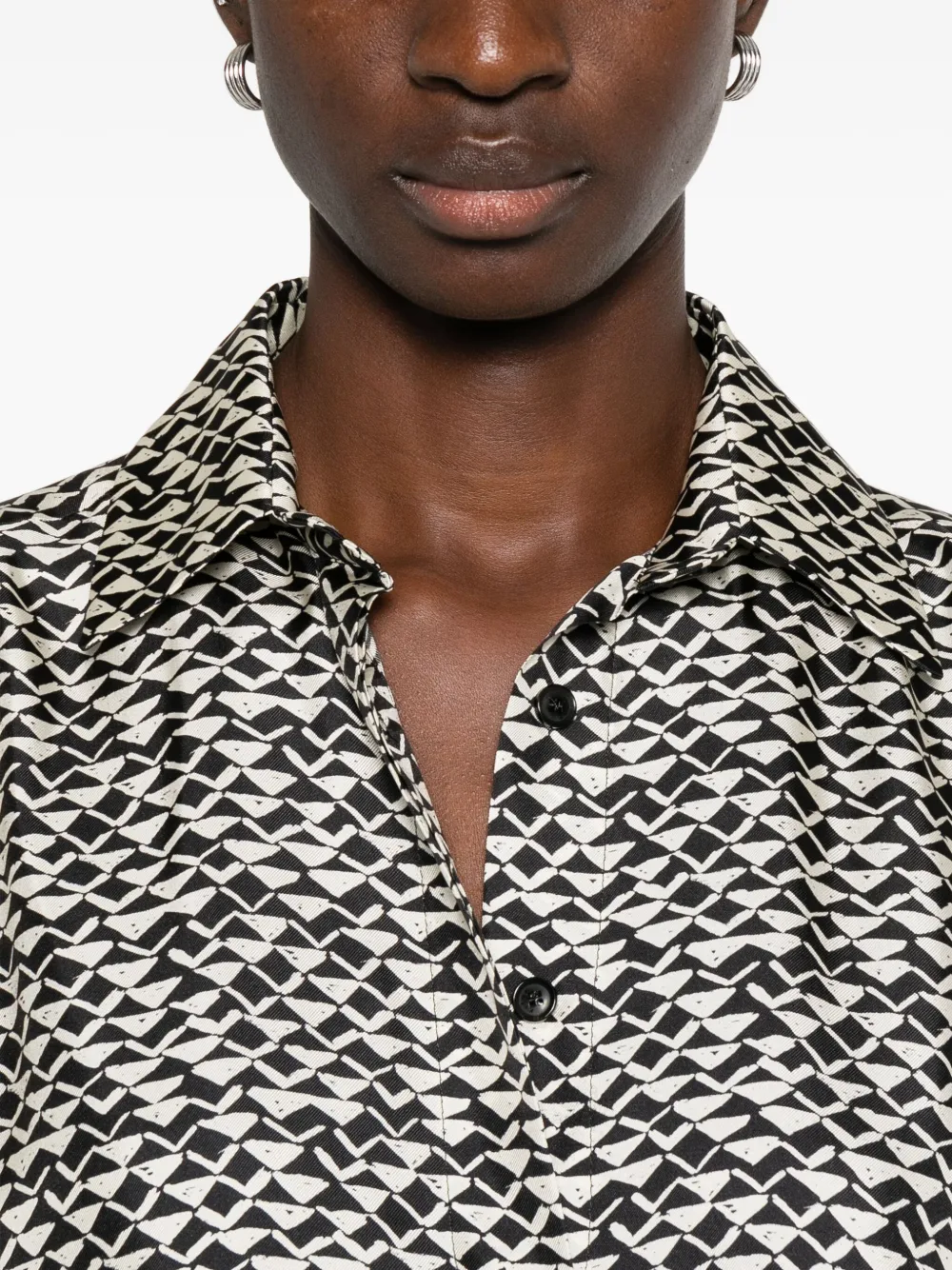 Kiton Tie-waist Printed Dress In Black