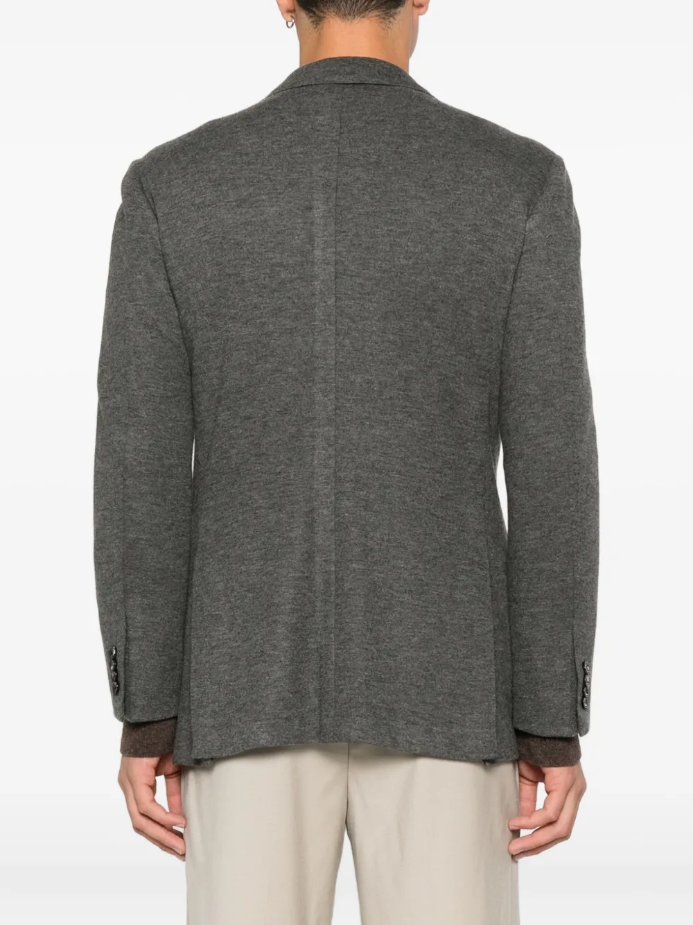 Kiton Jack met enkele rij knopen Grijs